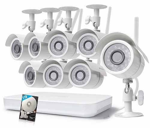 zmodo 8 hd wifi wireless weatherproof security cameras system with night vision image